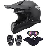 OUMURS Full Face Dirt Bike Helmet DOT Approved, Adult ATV Motocross Helmet