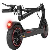 HopCycle Electric Scooter - Electric Scooter Adults, 1000W/500W Motor, 25/21/18 MPH, 10''/8.5'' Tires, 28/23/21 Miles, APP Control, Dual Brake, Long Range Electric Scooter for Gift Black-Red