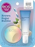 eos Flavor Lab Secret Menu Gift Set - Brown Sugar Boba Lip Scrub Exfoliator & 24H Moisture Super Balm, Limited-Edition Lip Treatment, Nourishing, 2-Pack