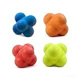 OBELGEOYA Reaction Balls 4 Pack, 2.2 Inch - Hand-Eye Coordination Trainer, Reflex & Agility Training Equipment for Baseball, Handball, Sports & Fitness, Outdoor Fun, (only for 12+ Adults)