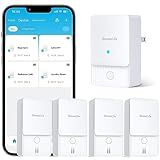 GoveeLife WiFi Water Ieak Detector 2 for Home, Smart Water Ieak Sensor 4 Pack with 100dB Adjustable Alarm and App Alerts, LoRa Up to 1968ft Open-Air Transmission Range for Basement, Kitchen, Bathroom