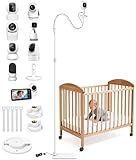82" Adjustable Height Baby Monitor Floor Stand with Flexible Gooseneck - No Drill & Tool-Free,Sturdy Base,Fits Nanit Pro & Flex,HelloBaby,Kasa,Tapo & Most Baby Monitor Cams (Camera Not Included)