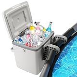 13.74 Qt Pool Cooler for Above Ground Pools, with 5 Ice Pack, Hard Cooler with Handle, Portable Above Ground Pool Accessories,Cans Keep Cold for 1-3 Days, Suitable for Poolside,Camping, Fishing