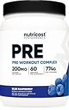 Nutricost Pre-Workout Complex Powder (60 Servings, Blue Raspberry) - Pre-Workout Supplement with Beta-Alanine, Taurine & Amino Acids