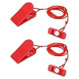 2pcs Universal Treadmill Magnet Safety Keys, Rectangular Magnetic Emergency Stop Switch for Most Treadmills Running Machines