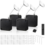 MERDTTES 6.5 Ft Retractable Remote Control Tether Locks, Security Lanyard Lock with Adjustable Leash Length Clasp for TV Remote Control, Tablets Showroom, Gaming Controller (4 PCS)