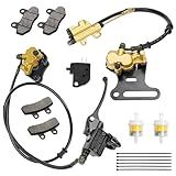 XIKOBY Pit Bike Front Brake & 12mm Rear Hydraulic Disc Brake Caliper Assembly Compatible with Apollo SSR 125cc 110cc Tao Tao Coolster Roketa X-pro 4-Stroke 50cc 70cc 90cc Chinese Dirt Bike Parts