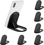 Cell Phone Stand for Desk, 6 Pack Black Phone Stand Portable Foldable Desktop Cell Phone Holder Adjustable Universal Multi-Angle Cradle Kickstand for iPhone 15 14 13 Pro X XS Max Samsung