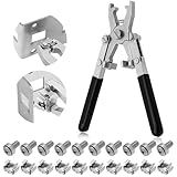 Rotable Dual Head Cage Nut Tool Kit with 10 Sets M6 Silver Rack Mount Screws - Screw Install and Remove Tool for M4 M5 M6 M8 M10 - Screw Tool Kit for Server Rack, Network Cabinet, Data Center(Black)