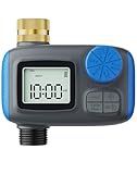 Smartale Sprinkler Timer, Programmable Hose Timers for Watering with Brass Swivel, Digital Irrigation Controller System with Rain Delay/Manual Mode/Automatic Watering for Outdoor Garden Yard Lawn