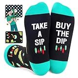 HAPPYPOP Stock Market Gifts - Crypto Gifts for Accountants Men Women Trader, Finance Bitcoin Money Socks