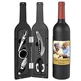Let's Make Memories Personalized Photo 5-Piece Wine Tool Set - Wine Bottle Opener - Gold