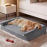 BFPETHOME Orthopedic Washable Dog Beds Large Sized Senior Dog for Comfy Sleeping with Removable Cover, Waterproof Big Soft Pet Couch Bed for Dogs Relax