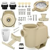 FQRANBO 357149 Complete Wet End Replacement Compatible with Pentair WhisperFlo & IntelliFlo Pool Pumps 0.5HP-2HP, Includes Housing, Hardware Kit, Seal Plate, Basket, Pump Lid and More