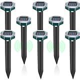 Mole Repellent Solar Powered - Ultrasonic Mole Repeller, Snake Repellent for Yard, Groundhog Skunk Vole Gopher Repellent for Lawns Garden Yard