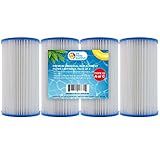 U.S. Pool Supply 4 Pack of Universal Replacement Filter Cartridges, Type A or C - Compatible with Above Ground Swimming Pool Pumps Using Type A or C Filters - Provides Premium Clean Water Filtration