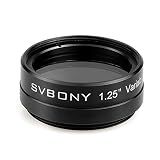 SVBONY Telescope Filter 1.25 inches, Variable Polarizing Filter Moon Filter | Neutral Colored Optical Glass, Standard 1.25 inch Filter Thread, Aluminum Frame, Enhances Contrast of Moon and Planets Images