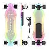isinwheel V6 Electric Skateboard for Adults Teens, 3 Speed Adjustment, 12 MPH Top Speed, 8 Layers Maple E-Skateboard with Wireless Remote Control, 300W Hub-Motor, 10 Miles Max Range, 264Lbs Max Load