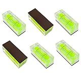 ZUJHPYMI 6Pcs Magnetic Small Bubble Level 10x10x29mm Mini Square Bubble Spirit Levels Leveling Tools