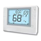Programmable Thermostat, Thermostat for Home HVAC Systems,Multi-Stage, 2 Heat/2 Cool, White Backlight