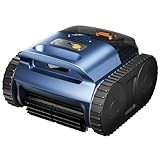 Cordless Robotic Pool Vacuum, Pool Cleaner with Track Drive & Sonar Navigation, 180W Brushless Motor, Wall & Waterline Climbing, 150-Min Runtime, for Inground & Above-Ground Pools up to 2150 Sq. Ft.