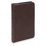 Samsill Small Vintage Portfolio/Zipper Faux Leather Portfolio, Book Style Hardback Design, Business & Interview Padfolio Organizer, Holds 5 x 8 Writing Pad, Dark Brown