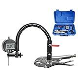 HFS(R) Disc and Rotor/Ball Joint Gage Set 0-1" Digital Dial Indicator 360° Flexible Stem Holder Locking Plier Automotive Measurement Tool