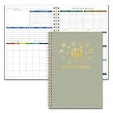 Monthly Budget Planner - 14 Months Undated Financial Planner Organizer Budget Book with Expense and Debt Tracker Notebook to Manage Your Money Effectively, Bill Planner and Organizer