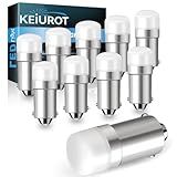 Keiurot 1820 Bulb 1445 1813 1816 1815 757 53 57#313 BA9S Led Bulb 10-30Volt for Lionel Train Light Bulbs, Led Bingo Flashboard Bulbs, House Number Light Bulb 1818 1819 1895 White 10Pack