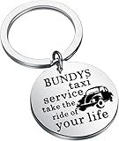 Hibetek Taxi Driver Gift Taxi Service Keychain Taxi Service Take The Ride Of Your Life keychain for Husband Boyfriend Dad Son