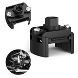 POANES Universal Oil Filter Wrench, 2-3/8 to 3-1/8 inch Adjustable Oil Filter Wrench, 1/2'' Drive Cap Style Oil Filter Tool, Fits Small Medium-sized Spin-on Oil Filters UTV JetSkis, 60-80mm