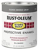 Rust-Oleum 7786502 Protective Enamel Paint Stops Rust, 32-Ounce, Gloss Smoke Gray, 1 Quarts (Pack of 1)