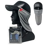 CoolNES - UV Sun Protection Neck Drape Adjustable Multifunctional 2 in 1 Face Covering for Outdoor Fishing - Unisex LightGray