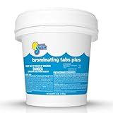 In The Swim 1 Inch Bromine Plus Tablet Sanitizer for Spas, Hot Tubs, or Swimming Pools - Pre-Stabilized, Low Odor, Chlorine Alternative – 3.5 Pounds