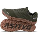 ASITVO Wide Men's Barefoot Zero Drop Sole Minimalist Width Toe Box Walking Shoes Sneakers Size 11 TPU No-Sew Upper Cross-Trainer Trail-Running Shoes Army Green 45