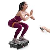 Vibration Plate Exercise Machine: TISSCARE Mini Vibrating Plates for Lymphatic Drainage and Weight Loss, 400Lbs Capacity Full Body Power Shake Workout Platform for Home Cardio Fitness