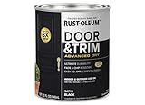 Rust-Oleum 369383 Advanced Dry Door & Trim Paint, Quart, Satin Black