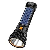 E-SHIDAI Solar Rechargeable Flashlight, Multi Function 1000 Lumens LED Flashlight with Emergency Strobe Light, Handheld LED Flashlights for Home Emergencies Camping