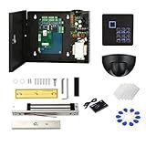 MENGQI-CONTROL TCP/IP Single Door Security Access Control System with 600lbs Electric Magnetic Lock Exit Motion Sensor 110V-240V Power Supply Box FRID Keypad Reader