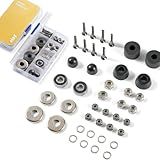 ELOS Skateboard Hardware Kit – DIY Skateboard Kit with Skateboard Truck Hardware, 608 Wheel Bearings, Bushings, Axle Nuts & Washers, Truck Kingpin Nut, Screws & Bolts, 42Pieces Skateboard Parts