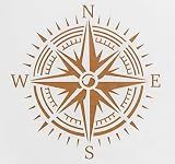 Compass Stencil – Nautical Travel Adventure Design Template Pattern for Painting, Crafting, DIY Décor, Walls, Wood, Signs, Journals and Art Projects