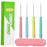 CeroDimo 4 Pcs Cookie Scribe Needle Tool Set, 5.2-Inch Sugar Stir Needles for Cookie Decorating, Royal Icing Tools for Baking Enthusiasts