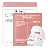 BIODANCE Bio-Collagen Real Deep Mask, Hydrating Overnight Hydrogel Mask, Pore Minimizing, Plumping, Elasticity Improvement, Korean Skin Care, Valentines Day Gifts for Her | 1.19oz(34g) x 16ea