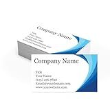 Custom Printed Business Cards - Thick Sturdy Stock - 3.5" x 2" - 100% Made in the U.S.A. (Ocean Blue, 500)