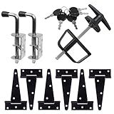 Shed Door Hardware Kit - Complete Gate Set with Hinges, Latch, Lock & Handle for Your Shed Door