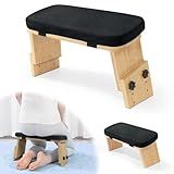 BALAPET Adjustable Height Meditation Bench, Portable Folding Meditation Chair with Velvet Cushion, Ergonomic Meditation Kneeling Stool for Yoga, Mindfulness&Zen Practice(Black)