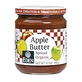 Eden Organic Apple Butter Spread, No Sugar Added, Great Lakes Apples, Slow Kettle Simmered, 17 oz Glass Jar (1-Pack)