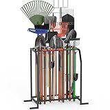Trieez Extra Large Garden Tool Organizer for Garage, NEVER FALL OVER - Yard Tool Organizer Garage for Organization and Storage, Tool Rack for Shed, Outdoor, Tool Stand