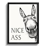 Heiple Framed Bathroom Art Bathroom Wall Decor Farmhouse Home Decor Sets Vintage Funny Wall Art Signs (Black, 11"x14")