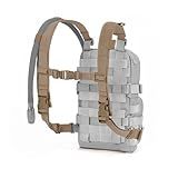 CLTAC Backpack Shoulder Straps (Brown) Tactical Small MOLLE Hydration Pack/Water Bladder Carrier Pack
